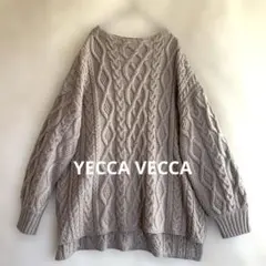 【YECCA VECCA】 ケーブル編み　チュニック丈ニット　セーター　　363