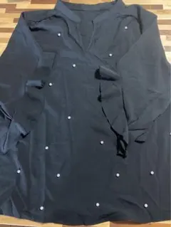 レディストップス　SHEIN ブラック　チュニック　パールのサムネイル