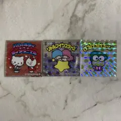 サンリオキャラクターズマンシール　3枚(リトルツインスターズ　けろっび　キティ)