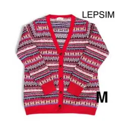 LEPSIM ニットカーディガン 赤