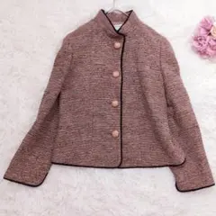 Bellesafeena ツイード ジャケット 長袖 ブラウン系 9ABR