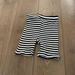 ストライプ リブ　ハーフパンツ 120cm ①