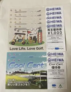 平和 PGM 株主優待 ８枚+ オマケCool Cart クールカート １枚 2025年最新】クールカート優待券の人気アイテム - メルカリ