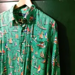ラルフローレン リネンシャツ古着 ビンテージ好き Ralph Lauren