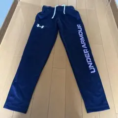 UNDER ARMOUR ネイビー ロゴ入り長ズボン YSM