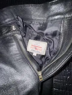 AERO LEATHER ブラックレザーパンツ Bサイズのサムネイル