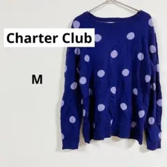 即購入OK✨Charter Club【M】 ドット柄 ニットセーター かわいい