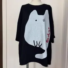 スカラー　NEKOMARU ゆったりTシャツ　ブラック　未使用のサムネイル