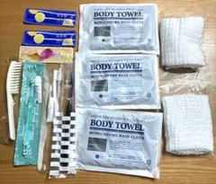 旅行用ボディタオル・歯磨きセット