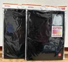 UNIQLO HEATTECH ヒートテック2枚セット 100 ブラック 黒
