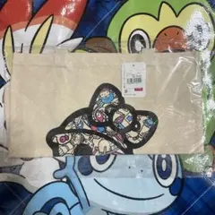 ドラえもん×ハローキティ　トートバッグ　生成り　鈴総柄