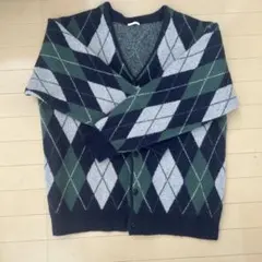 GU アーガイル柄カーディガン