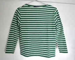 【SAINT JAMES】セントジェームス ウェッソン ボーダーカットソー 緑