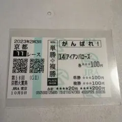アイアンバローズ 京都大賞典 応援馬券 - メルカリ