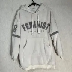 Forever21 フェイクファー フーディー パーカー L オーバーサイズのサムネイル