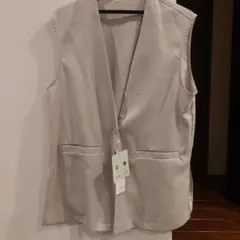 しまむら×TERAさん×omiさん ノースリーブベスト Mサイズ 淡薄橙