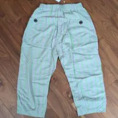 【新品】F.O.KIDS ストライプ ロングパンツ グリーン 140cmのサムネイル
