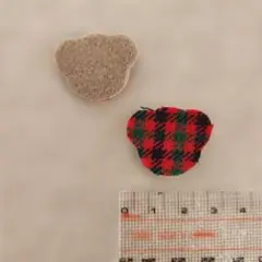 Familiar赤チェックワッペン2枚セット