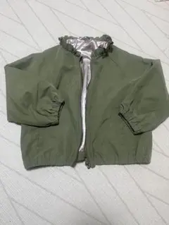 フリル付きオリーブグリーンジャケット 110センチ