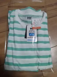 新品　HELLY HANSEN 長袖 Tシャツ ホワイト/グリーンストライプ