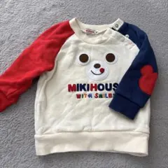 MIKIHOUSE クマ刺繍トレーナー 80