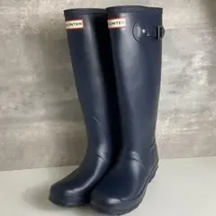 即発送★ハンター オリジナル トール レインブーツ サイドバックル ネイビー