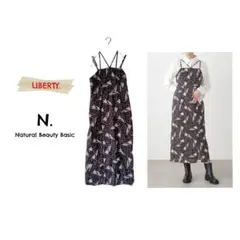 エヌ ナチュラルビューティーベーシック LIBERTYキャミワンピース ブラック