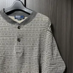 ポロ バイ ラルフローレン ヘンリーネックシャツ M グレー系