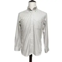 【良品計画 無印】 ニュアンス チェック柄 ボタンダウンシャツ (L) Yシャツ