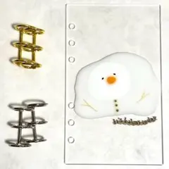 ✨ma様専用✨A6 アクリルレジンバインダー　リング付き　韓国　貯金