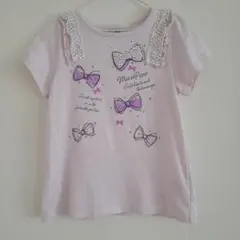 美品　mezzo piano Tシャツ S(140) リボン柄