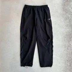 NIKEヴィンテージ00sテックナイロンワイドパンツY2K古着ギミックXL黒