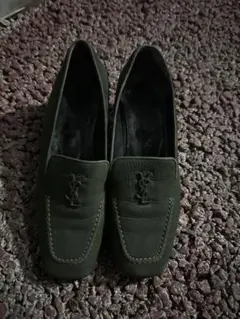 YSL オリーブグリーン ローファー36