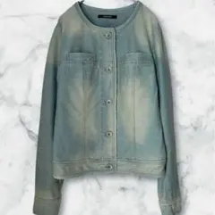 メイソングレー　グラデーション　ライトブルー デニムジャケット