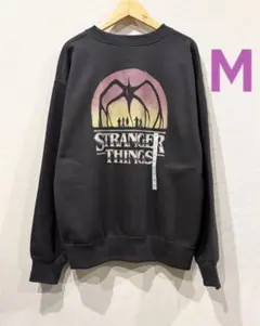 GUストレンジャーシングスヘビーウェイトスウェットMグレー未知の世界　　ジーユー