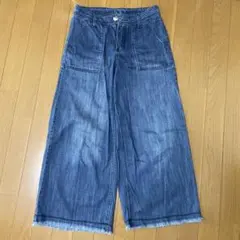 wear freely dirz フリンジワイドデニムパンツ