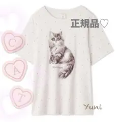 ジェラートピケ♡キャット柄Tシャツ♡ピンクのサムネイル