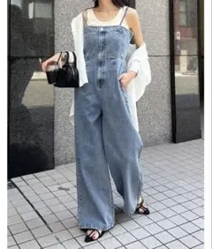 リエディ コットンデニムベアオールインワン Lサイズ