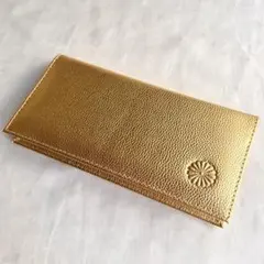 【即日発送】【1点限り】皇居限定　長財布　ゴールド　牛革　新品未使用　箱あり