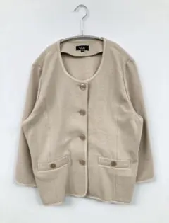 ベージュノーカラージャケット（C.P.A.）