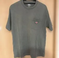 DANTON　ロゴ入りポケット付きTシャツ オリーブ　40のサムネイル