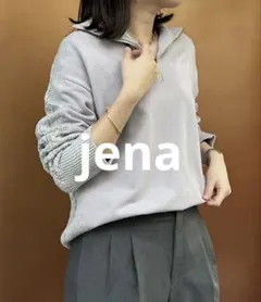 裏毛ニットハーフジッププルオーバー