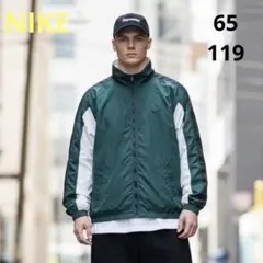 90s NIKE ナイロンジャケット グリーン×ホワイト×ブラック