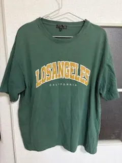LOS ANGELES カリフォルニア Vネック Tシャツ グリーン Lのサムネイル