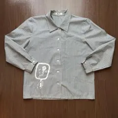 高島屋 ハンドシルクスクリーン ピンストライプシャツのサムネイル