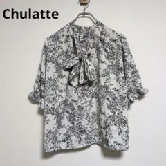 Chulatte【美品】シャツ　半袖　花柄　総柄　キレイめ【Mサイズ】