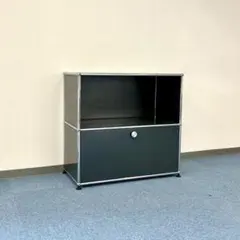 中古 USMハラー｜キャビネット サイドボード 1列2段 アントラサイト