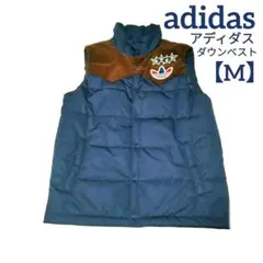 Adidas アディダス ダウンベスト ネイビートレフォイルロゴ