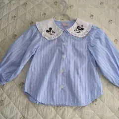 petit main ミッキー刺繍 長袖シャツ 100cm