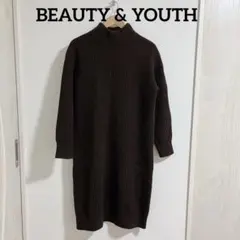 BEAUTY & YOUTH ニットワンピース タートルネック